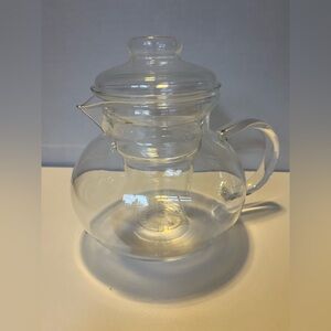 Primula Elegant Clear Glass Teapot with Infuser for Tea 40oz